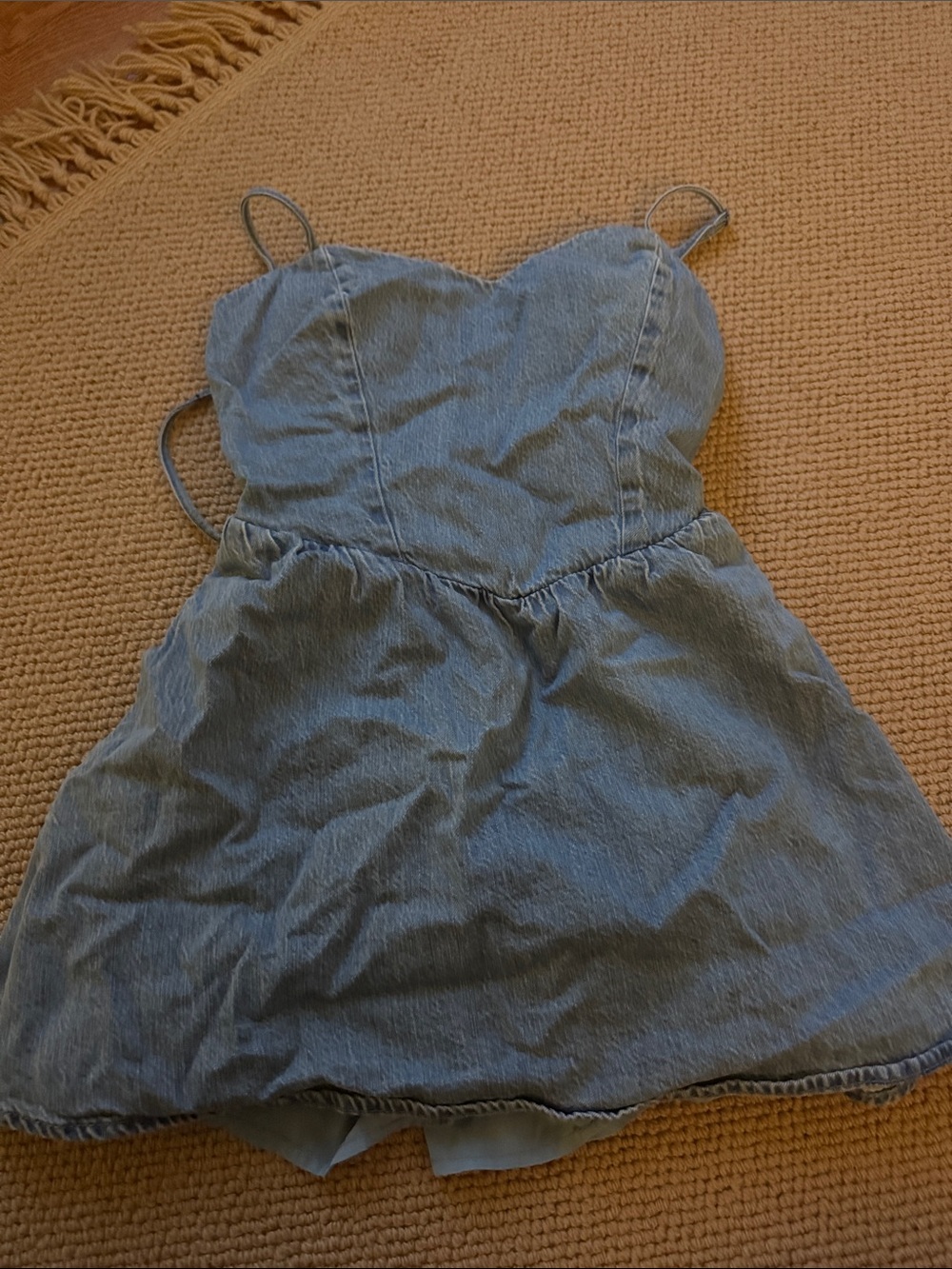 Hollister Light Blue Denim Romper
